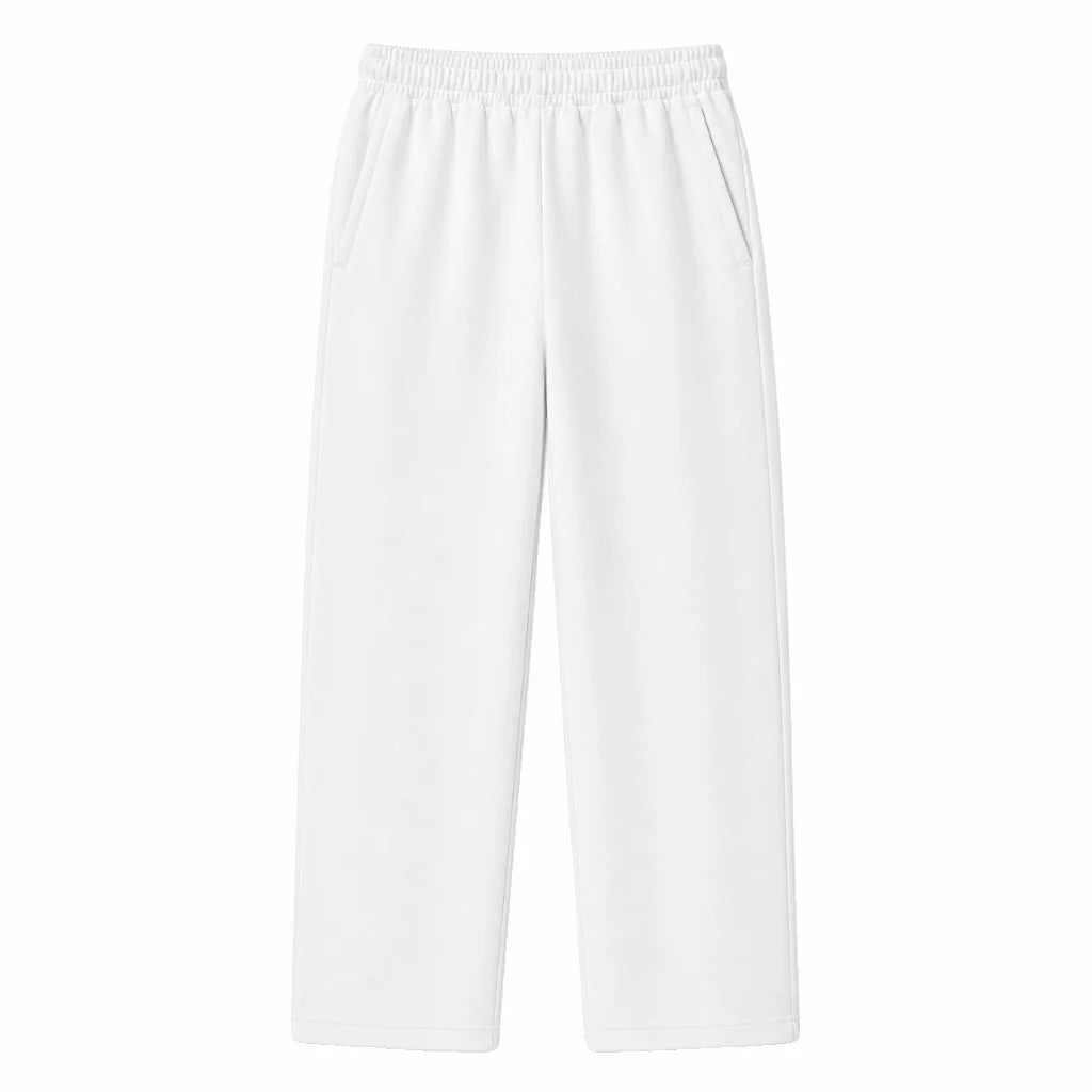 Open Leg Sweatpant, white, front