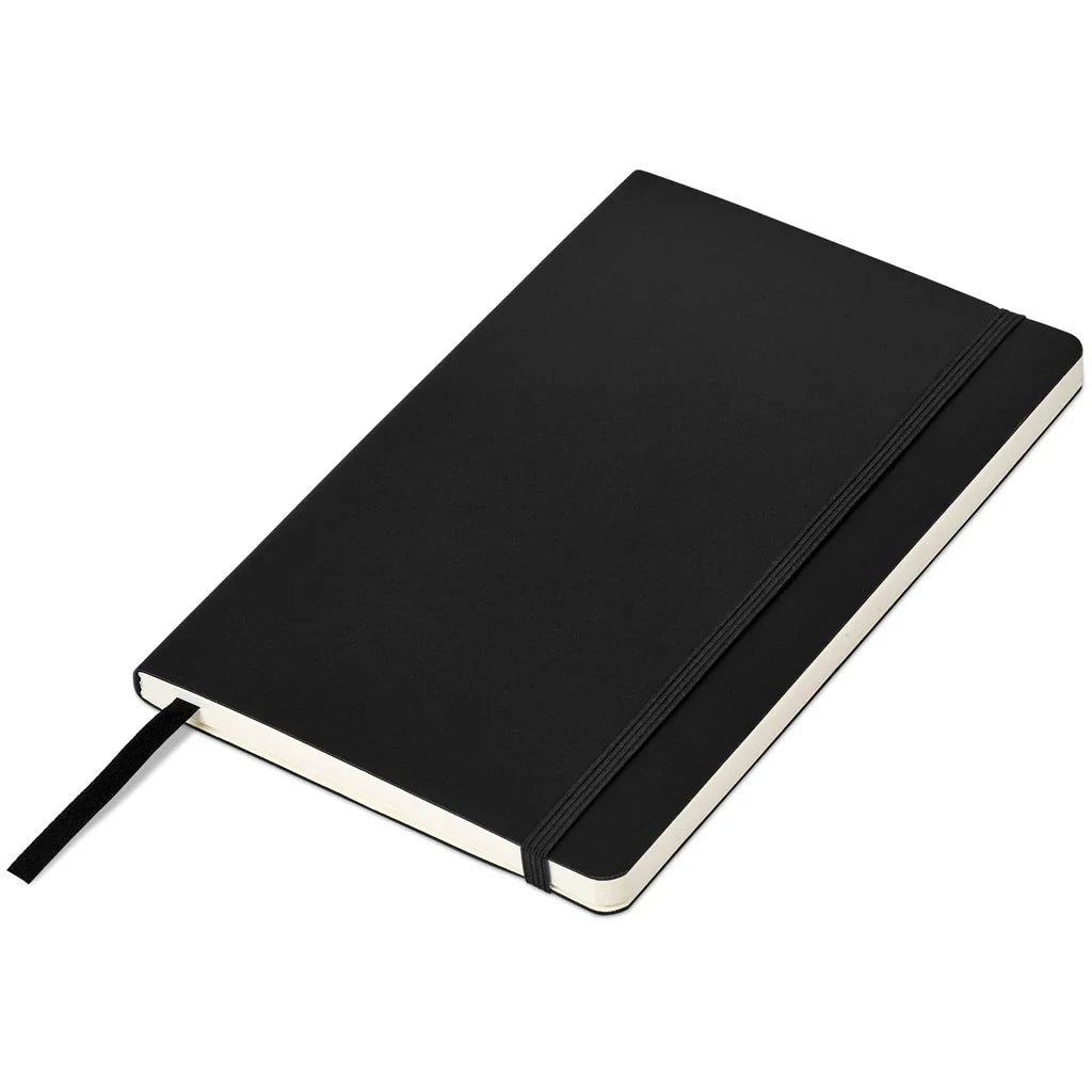 A5 Lined Notebook, black, cover