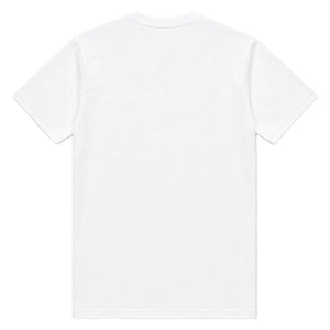 White plain cotton t-shirt, back view, blank print area