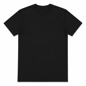 Black classic fit t-shirt, 185gsm combed cotton, front