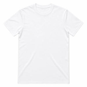 White classic fit t-shirt, 185gsm combed cotton, front