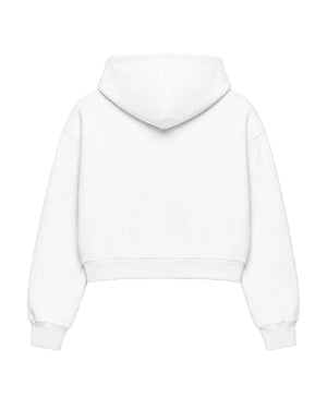 Oversized Crop Hoodie, white, back