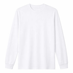 White long sleeve t-shirt, 185gsm cotton, front