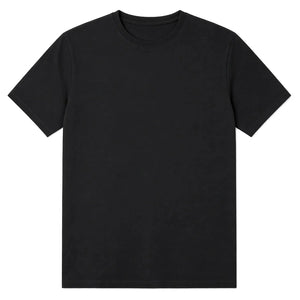 Black premium classic tee, 165gsm, front