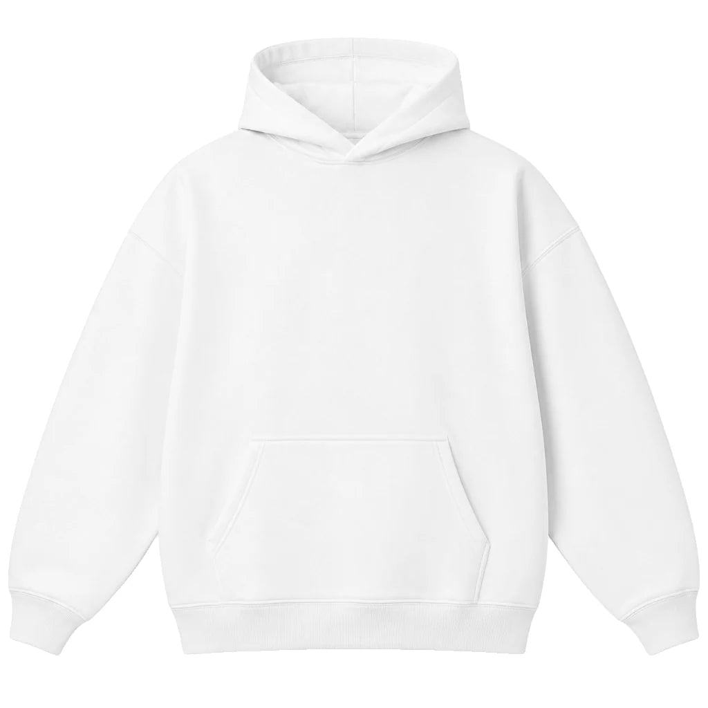 Oversized Hoodie, white, front