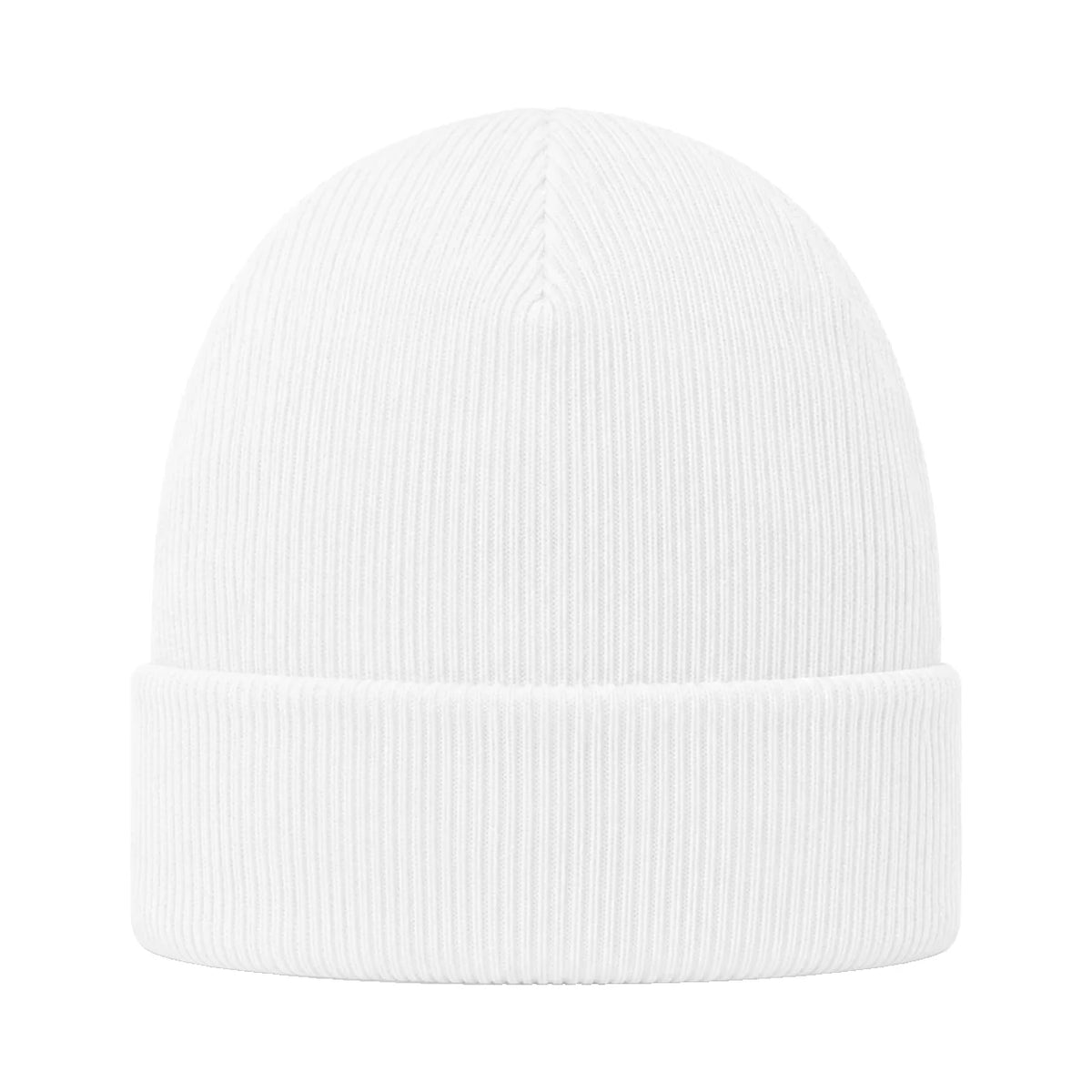 Ribbed Beanie, white, back