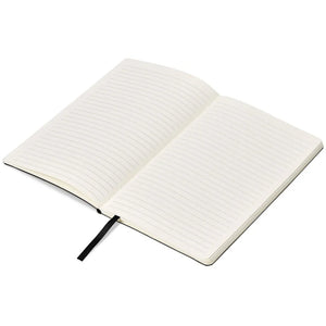A5 Lined Notebook, open, lined pages