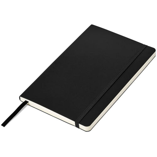 A5 Lined Notebook, black, cover
